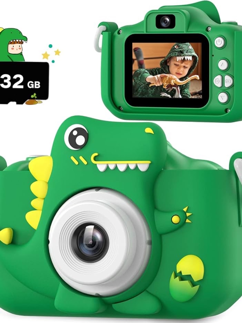 Kids Dino Digital Camera for Children - Green